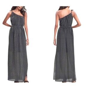 Madewell Womens Silk Tie-Shoulder Maxi Dress in Scatterblock Print Size 12
